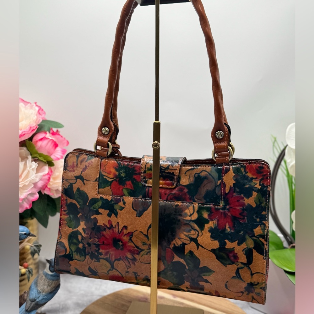 Patricia Nash Rienzo Satchel Shoulder in the "Summer Drawing" floral - Picture 3 of 11